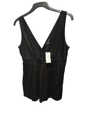 Banana Republic Black Sleeveless V-Neck Blouse